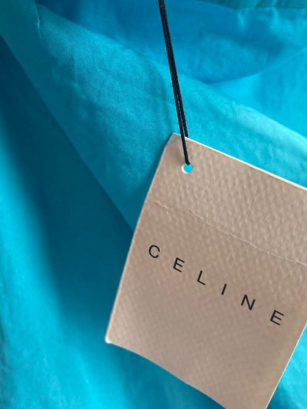 NWT CELINE Ombré Maxi Skirt Turquoise White Cotton FR 46 - Picture 7 of 9